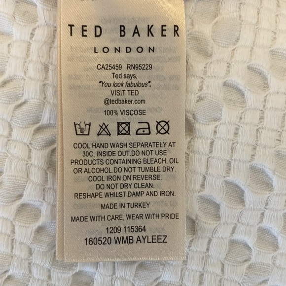 NWT TED BAKER T SHIRT WITH FRILL SLEEVES - Picture 4 of 5